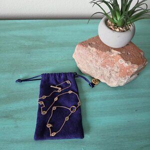 Tory Burch rose gold logo toggle necklace